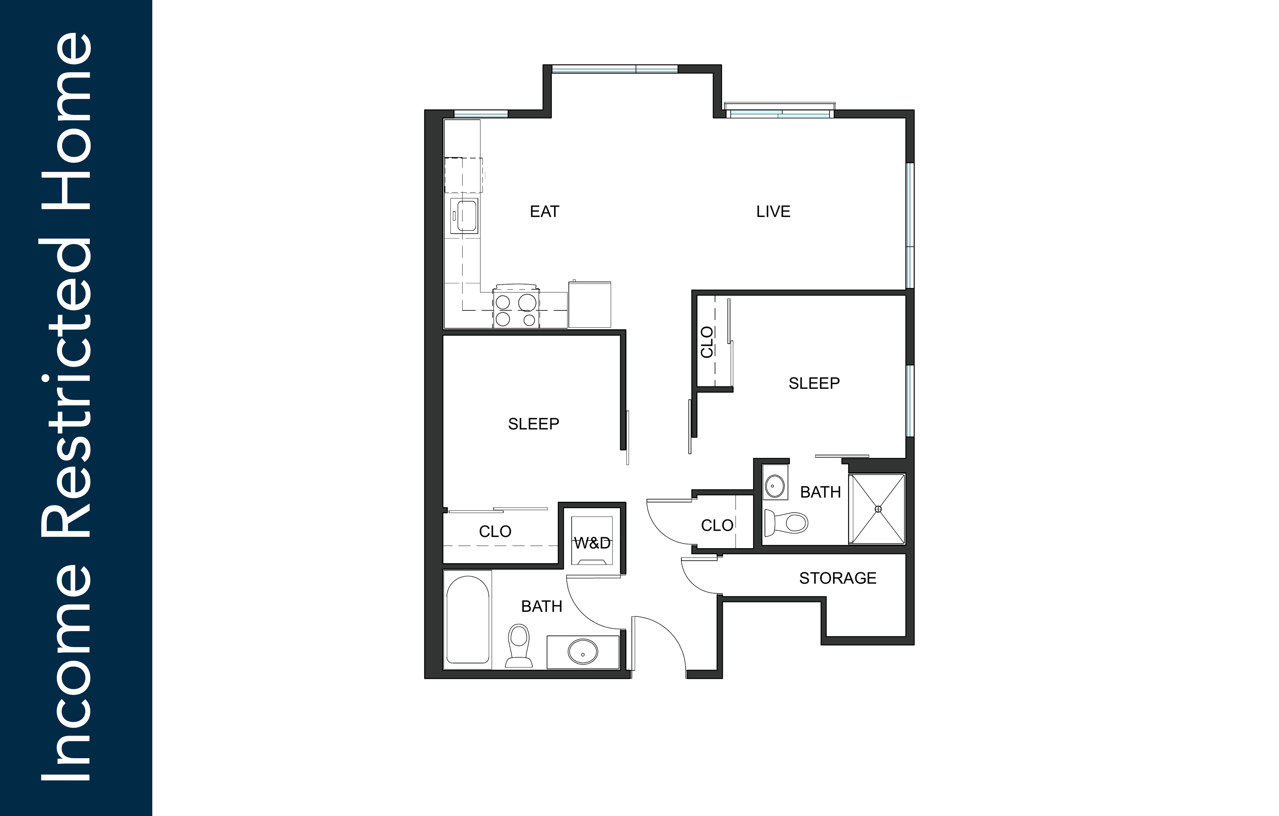 1x1 + Den A1 - 80% IZ - Iron Flats - Affordable